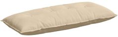 vidaXL Rugkussen Crèmekleurig 120 x 50 cm Microvezel Stof