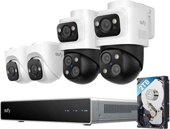 Eufy PoE NVR Security System S4 - 2 Bullet PTZ Cameras - 2TB HD