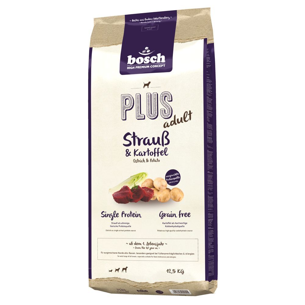 Bosch Plus Struisvogel & Aardappel Hondenvoer - 12.5 kg