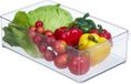 Relaxdays koelkast organizer - 10 x 20,5 x 36,5 cm - met handgreep - opbergbak - transparant