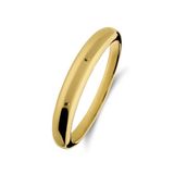 Lucardi Dames Zilveren ring voor dames - Ring - 925 Zilver - Goudkleurig - 17.50 / 55 mm