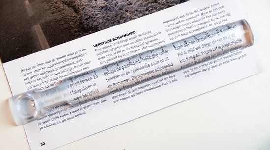Merkloos Byomic Leesliniaal met Maatverdeling en 2,5x vergroting