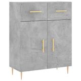 vidaXL Dressoir - 69,5x34x90 cm - Bewerkt Hout - Betongrijs