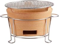 Merkloos / Sans marque Keramische Houtskooloven - Kleine Grill - Buiten Koken - Draagbaar Ontwerp - 24 cm - Zwart
