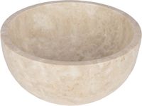 Differnz Boomer Waskom - 21x12cm - rond - Marmer - Beige