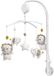 Interbaby Baby's Muziekmobiel baby Heaven - Boxmobiel - figuurtjes - Muziek speelgoed - leeuw - olifant - ster - wit grijs