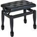 Banc de piano banc de clavier réglable en hauteur en bois massif tabouret piano avec siège rembourré polyuréthane à 10 boutons stable et antidérapant charge 200kg noir