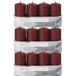 Trend Candles Panda Trend Candles 12x Bordeauxrode cilinderkaarsen/stompkaarsen 5 x 10 cm 18 branduren - Geurloze donkerrode kaarsen - Woondecoraties