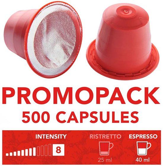 FORTISSIMO BOX FORTISSIMO 500 capsules Expresso Rood