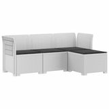 vidaXL 4-Zitter Tuin Sofa met Kussens Rattan Look PP Wit