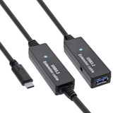 InLine 35656D USB-kabel USB 3.2 Gen 1 (3.1 Gen 1) 15 m USB C naar USB A Zwart