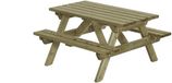 Talen Buitenmeubelen Talen Kinderpicknicktafel - Hout, Groen, 120x115 cm