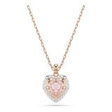 Swarovski One hanger, Heart-slijpvorm, Pavé, Hart, Roze, Gemengde metaalafwerking