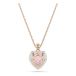Swarovski One hanger, Heart-slijpvorm, Pavé, Hart, Roze, Gemengde metaalafwerking