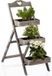 CEPEWA Plantenrek/plantentafel - hout - 3 etages - opvouwbaar - 65 x 32 x 80 cm