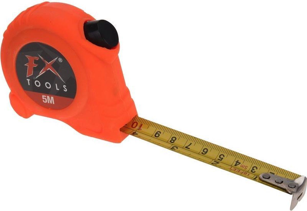 FX Tools Rolmaat - 5 meter - 25 mm - oranje