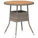 vidaXL Eettafel Grijs en Acacia 70 x 70 x 73 cm