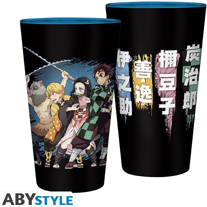 Abystyle Demon Slayer - Tanjiro and group Large Glass