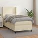 Maison Exclusive - Sommier à lattes de lit avec matelas crème 90x190 cm similicuir