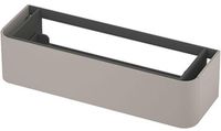 INK - Meuble bas arrondi laqué 1 tiroir Softclose pour poignées - 1400x450x350 mm - Cachemire mat gris