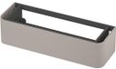 INK - Meuble bas arrondi laqué 1 tiroir Softclose pour poignées - 1400x450x350 mm - Cachemire mat gris
