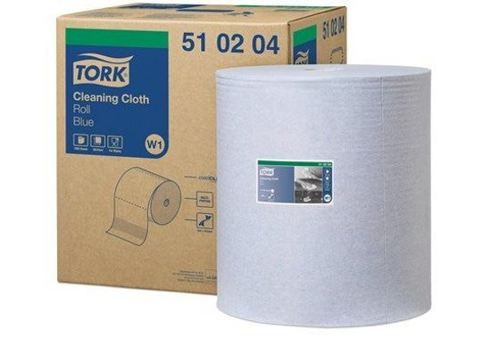 Tork Premium werkdoeken 510 380-1 blauw 1laags 1000vel 380 mtr x 43cm 510204