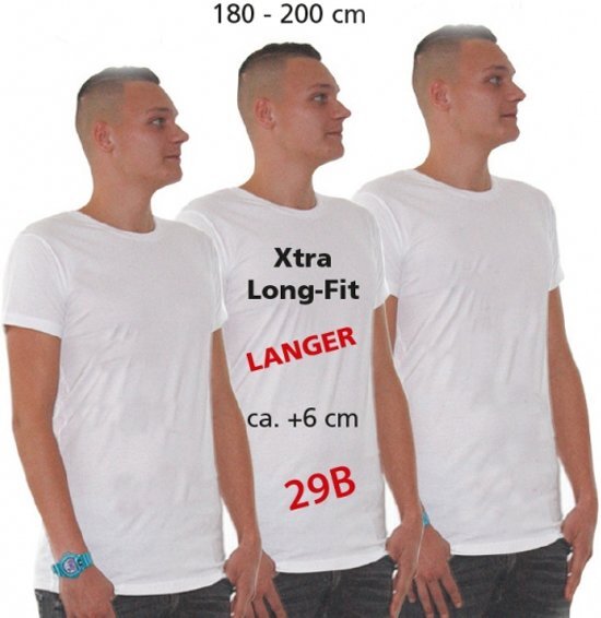 Logostar Extra lang t-shirt wit 3XL