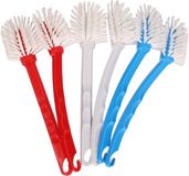 Merkloos Afwasborstels met haakje - 12x - in verschillende kleuren - 28 cm