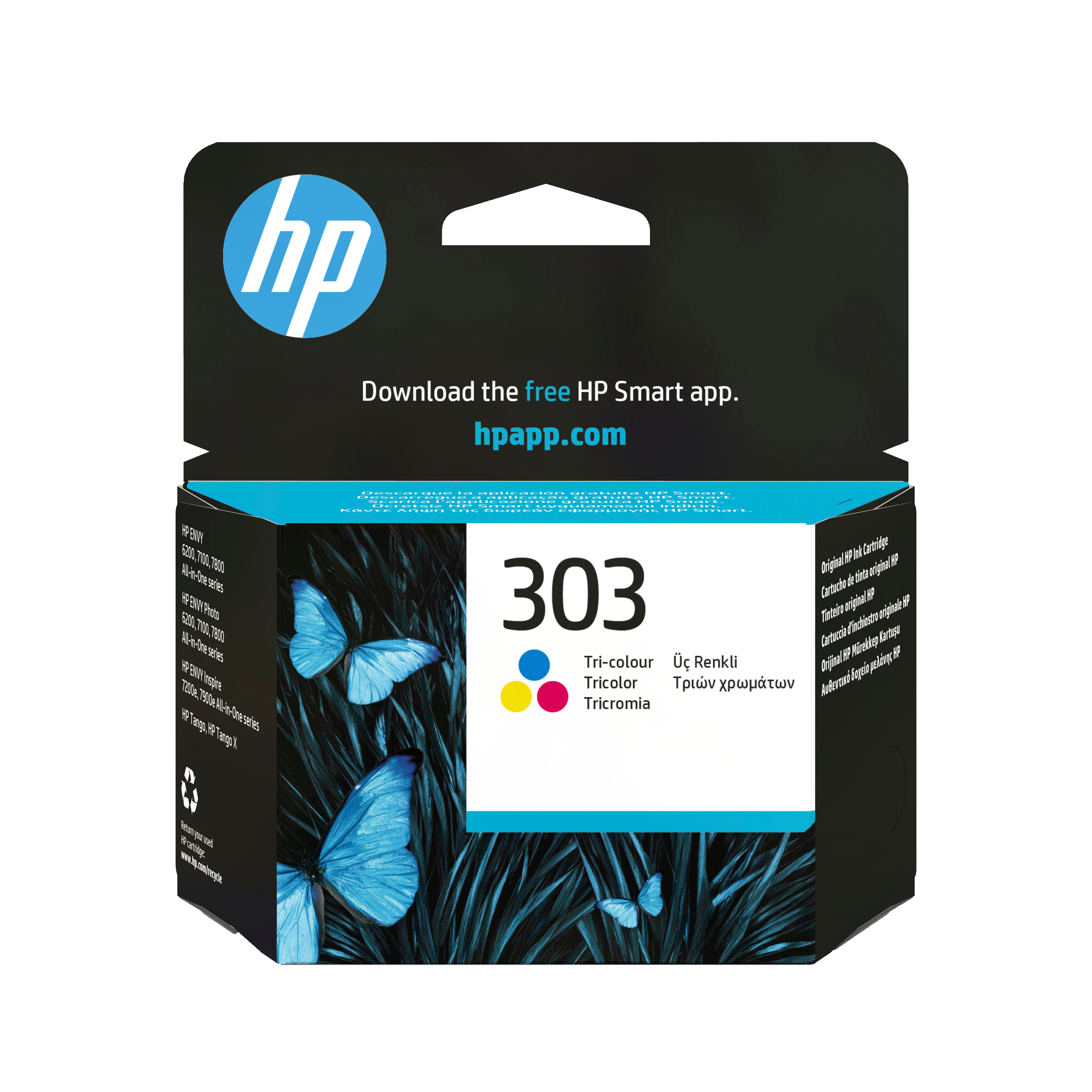 HP 303 Original Tri-color Ink Cartridge - Cyan, Magenta, Yellow