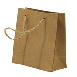 Rayher zak van papier-maché met handvat van jute, FSC 100%, 7,5 x 7 x 3 cm