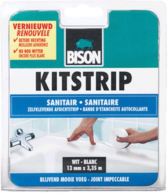 Bison Kitstrip Sanitair - 38 mm x 3 35 m - Wit