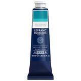 Lefranc Bourgeois 301778 Fijne olieverf van uitstekende kwaliteit, lichtecht met een gelijkmatige consistentie, tube van 40 ml, ideaal voor spieraammen, canvas, schilderbord - Turquoise blauw