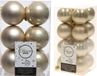 Decoris Kaemingk B.V. Kerstversiering kunststof kerstballen parel/champagne 4-6 cm pakket van 40x stuks