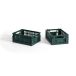 HAY Colour Crate Mini 13x17 cm, lot de 2 vert foncé