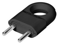 Enzo Orno Stekker euro met trekoog zwart - 6140236