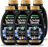 Garnier Loving Blends Shampoo Magnetic Charcoal Vette Hoofdhuid & Droge Lengtes Voordeelverpakking 6 x 300 ml