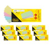 Idena 90374 - 400 geperforeerde tabbladen - FSC Mix papierverdelers 180 g/m² in 4 kleuren - voor school en kantoor