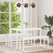 Prolenta Maison Exclusive - Eettafel, wit, 110 x 55 x 75 cm, massief grenenhout