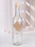 Merkloos Glazen fles met kurk 750 ml - 4 stuks