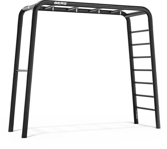 BERG PlayBase Medium Frame 3-in-1 Speeltoestel - Multifunctioneel Speeltoestel - Rekstok en Ladder - Zwart