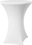 HENDI Statafelhoes – Effen Jersey – Wit – Ø70-85 cm – Strijkvrij