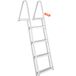 VEVOR Dockladder, 4 afneembare treden, 159 kg draagkracht, bootladder van aluminiumlegering met 10 cm brede trede en antislip rubberen mat, voor het instappen in schepen/meren/zwembaden/zeeën