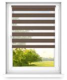 Fart Produkt time4blinds dag en nacht dubbel rolgordijn mini - raamrolgordijn dag en nacht - rolgordijn zonder boren - zonwering - rolgordijnen voor slaapkamers - 1400x1900mm – Walnoot – Rechtszijdig