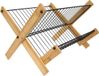 HIT Afdruiprek metaaldraad - Bamboo - Opvouwbaar - 33 x 26 x 38 cm