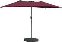 vidaXL Tuinparasol Bordeaux Rood 385 x 209 x 244 cm Polyester