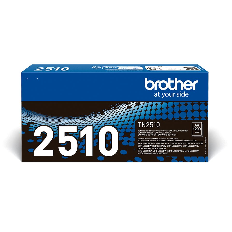 Brother TN-2510 Toner Cartridge - Black - Original - 1200 Pages