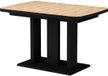 Vicco Eettafel Fenaro, Goudkleurig Eiken/Zwart, 120-160 x 80 cm