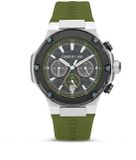 Cerruti 1881 Chronograaf Lucardo Heren Polshorloge Groen Siliconen Band Saffierglas 10 ATM