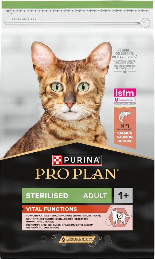 PRO PLAN Sterilised Adult Zalm Optisenses kattenvoer 10 kg