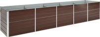 Maison Exclusive - Rehausseur de jardin, acier galvanisé, 400x80x77 cm, marron